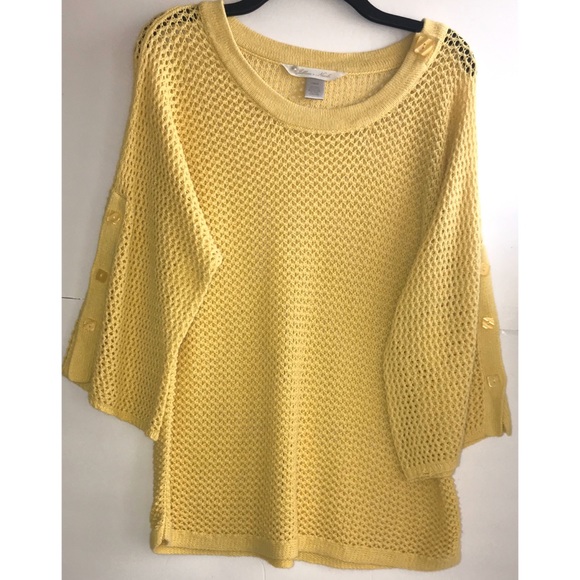 Jillian & Nicole yellow loose knit - Picture 1 of 5